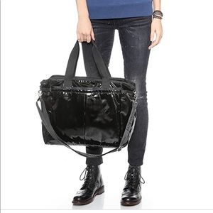 LeSportSac Black Patent Diaper Bag